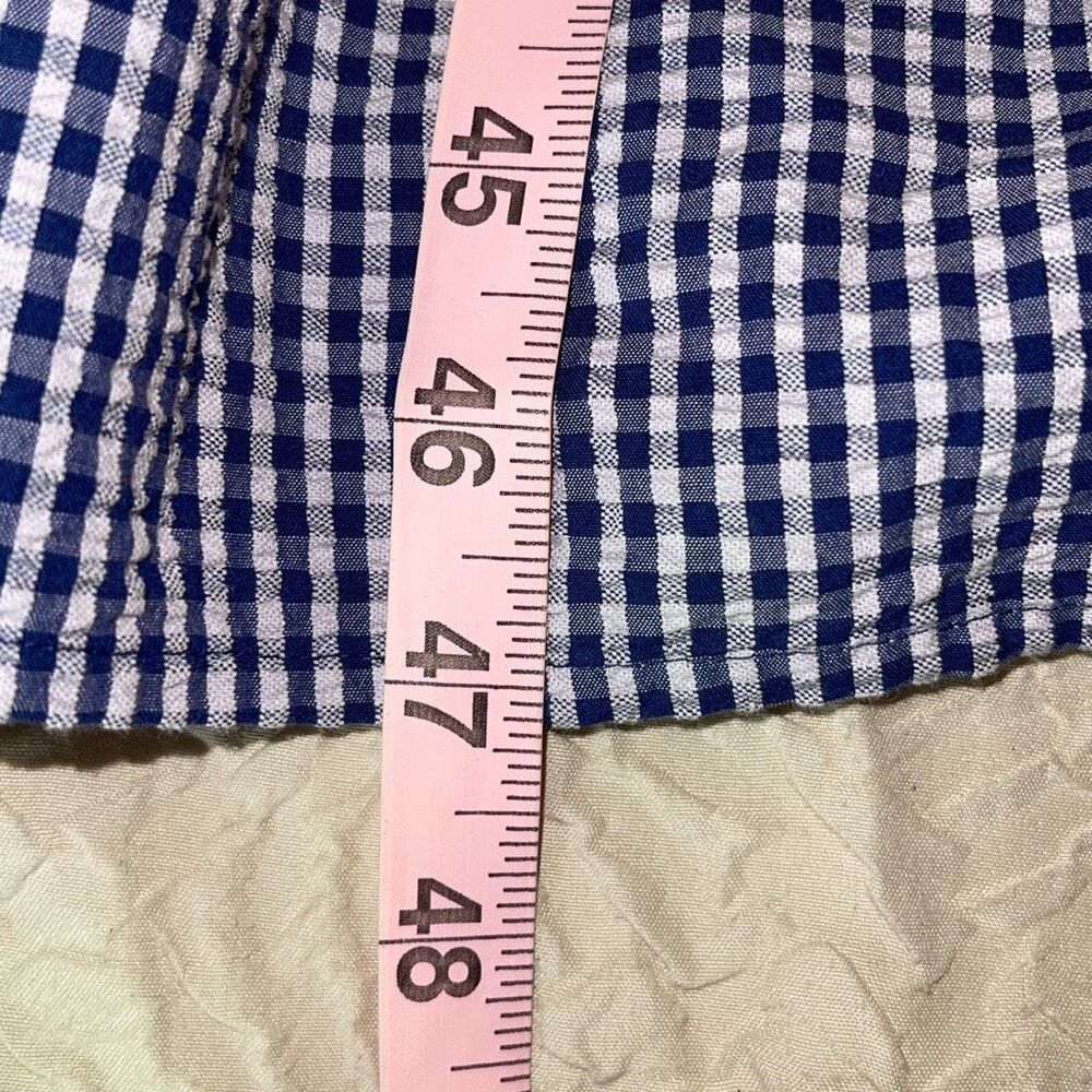 Rails Women's Maeve Dress Navy Lilac Gingham Organic Cotton Midi Dress Size Medi - Picture 12 of 12